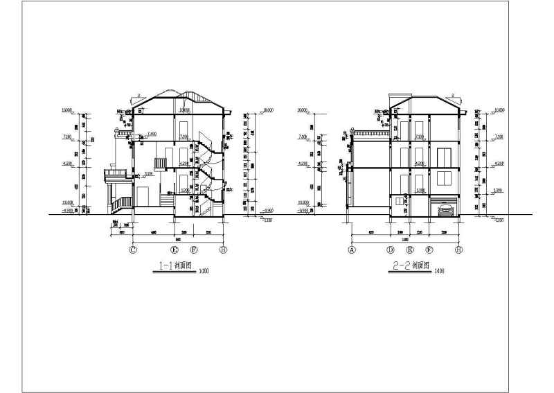 某独立联排别墅建筑施工图