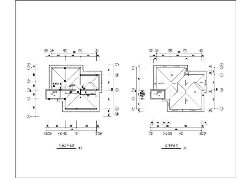 某独立联排别墅建筑施工图