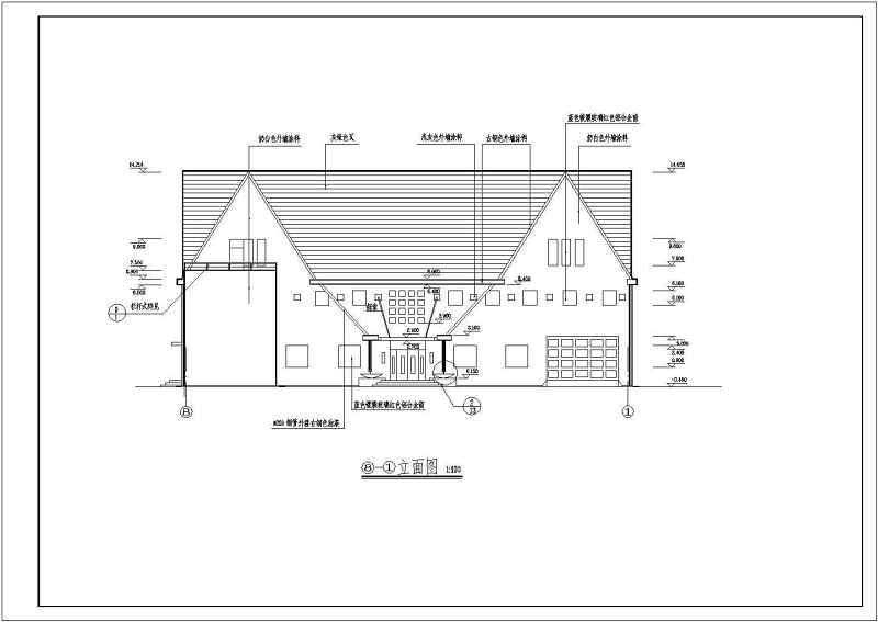 某豪华别墅全套建筑施工图