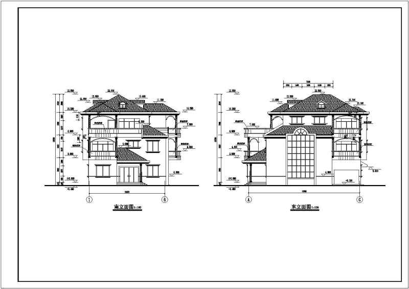 某<a href=https://www.yitu.cn/su/7872.html target=_blank class=infotextkey>地</a>3层砖混结构别墅建筑结构施工图