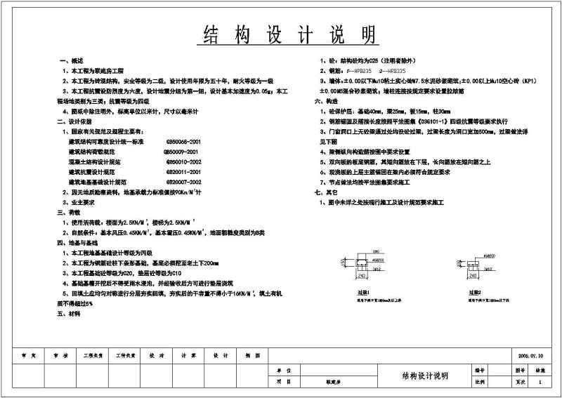 某<a href=https://www.yitu.cn/su/7872.html target=_blank class=infotextkey>地</a>三层砖混结构别墅建筑结构施工图