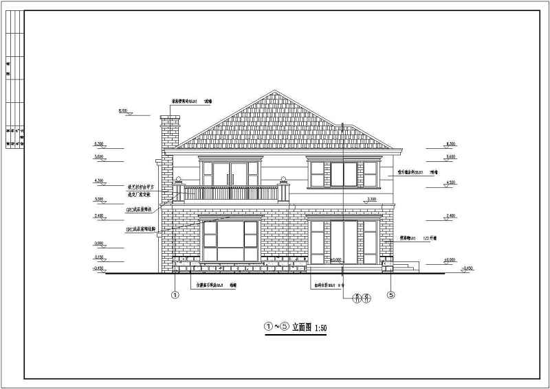 某<a href=https://www.yitu.cn/su/7872.html target=_blank class=infotextkey>地</a>二层砖混结构别墅建筑结构施工图