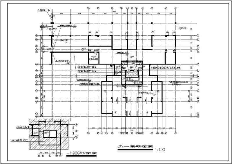 高层住宅楼全套施工设计CAD图