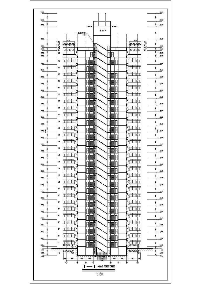 高层住宅<a href=https://www.yitu.cn/su/8159.html target=_blank class=infotextkey>楼</a>全套施工<a href=https://www.yitu.cn/su/7590.html target=_blank class=infotextkey>设计</a>CAD图