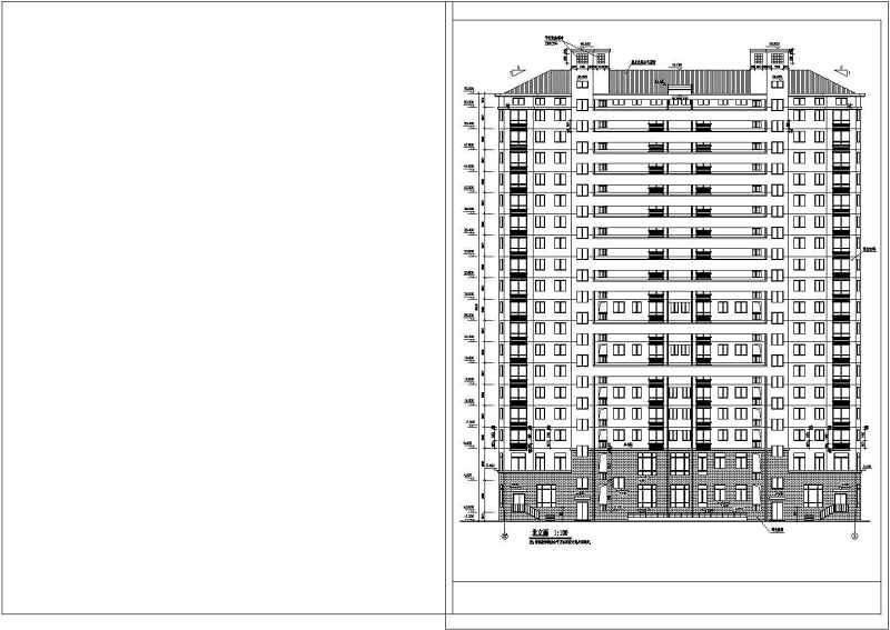 高层住宅<a href=https://www.yitu.cn/su/8159.html target=_blank class=infotextkey>楼</a>全套建施CAD图