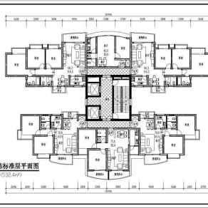 高层住宅楼户型设计全套CAD图