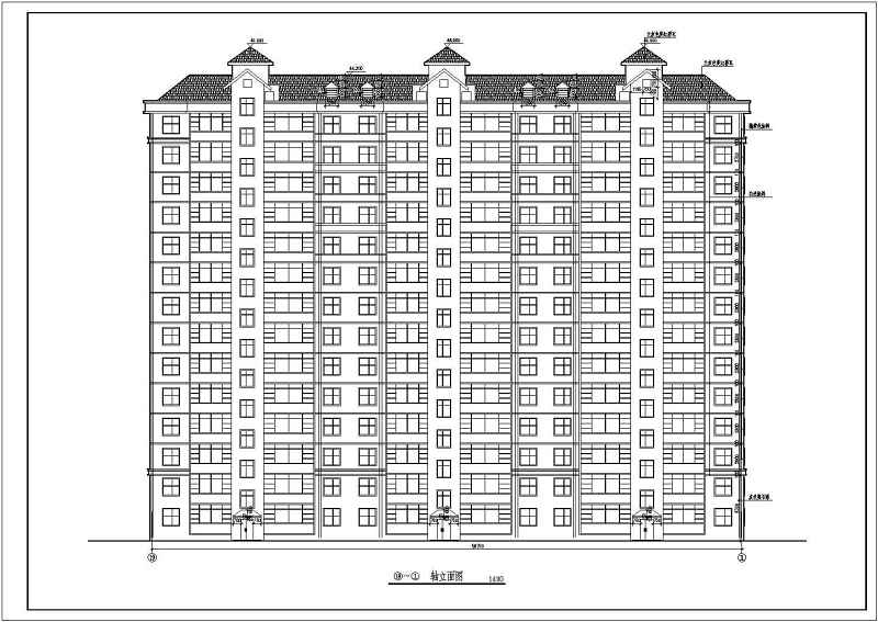 某小高层住宅建施<a href=https://www.yitu.cn/su/7590.html target=_blank class=infotextkey>设计</a>全套CAD<a href=https://www.yitu.cn/su/7937.html target=_blank class=infotextkey>图纸</a>