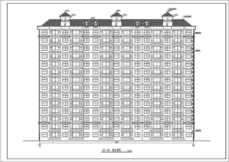 某小高层住宅建施<a href=https://www.yitu.cn/su/7590.html target=_blank class=infotextkey>设计</a>全套CAD<a href=https://www.yitu.cn/su/7937.html target=_blank class=infotextkey>图纸</a>