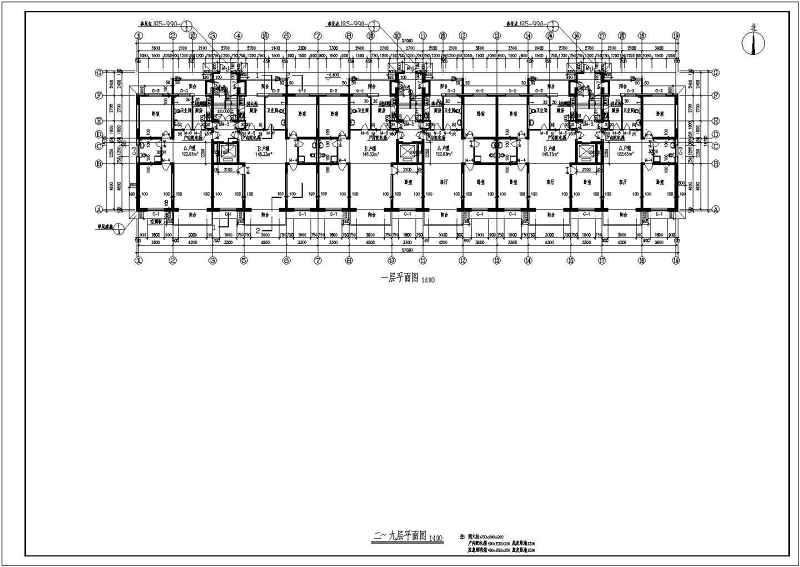 某小高层住宅建施<a href=https://www.yitu.cn/su/7590.html target=_blank class=infotextkey>设计</a>全套CAD<a href=https://www.yitu.cn/su/7937.html target=_blank class=infotextkey>图纸</a>