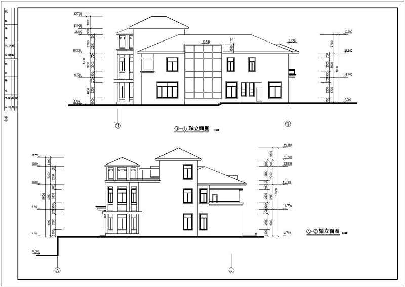 某公爵型别墅方案全套建施图