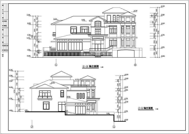 某公爵型别墅方案全套建施图