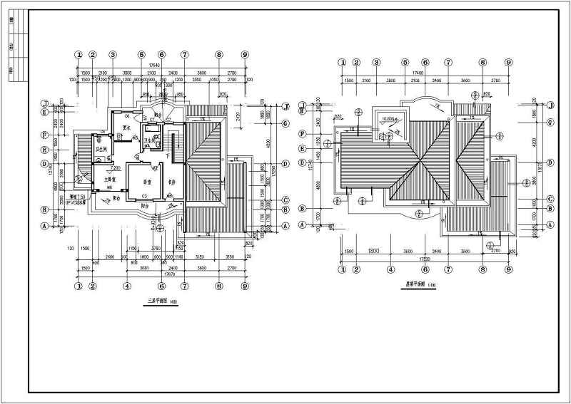 某三层砖混结构别墅建筑结构施工图