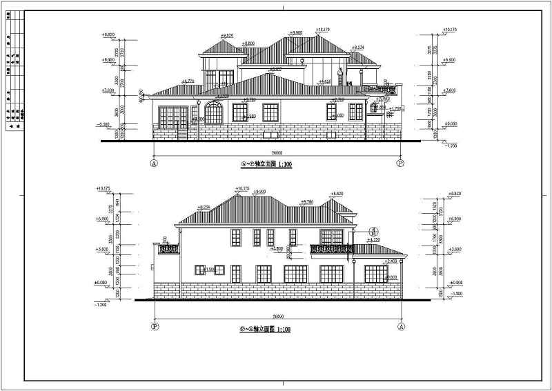 某大<a href=https://www.yitu.cn/sketchup/huayi/index.html target=_blank class=infotextkey>花</a>园别墅建筑施工图