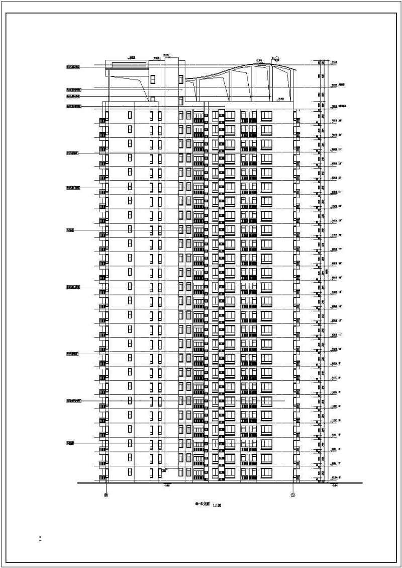 某高层住宅<a href=https://www.yitu.cn/su/8159.html target=_blank class=infotextkey>楼</a>全套建施图