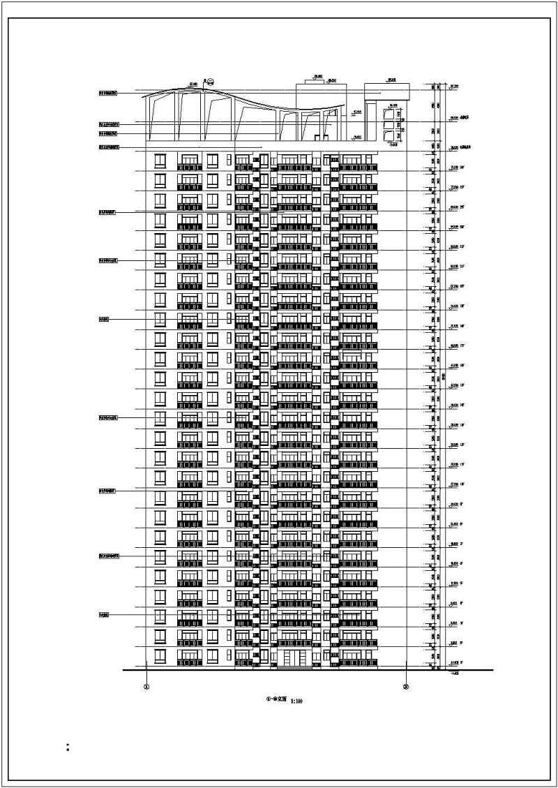 某高层住宅<a href=https://www.yitu.cn/su/8159.html target=_blank class=infotextkey>楼</a>全套建施图