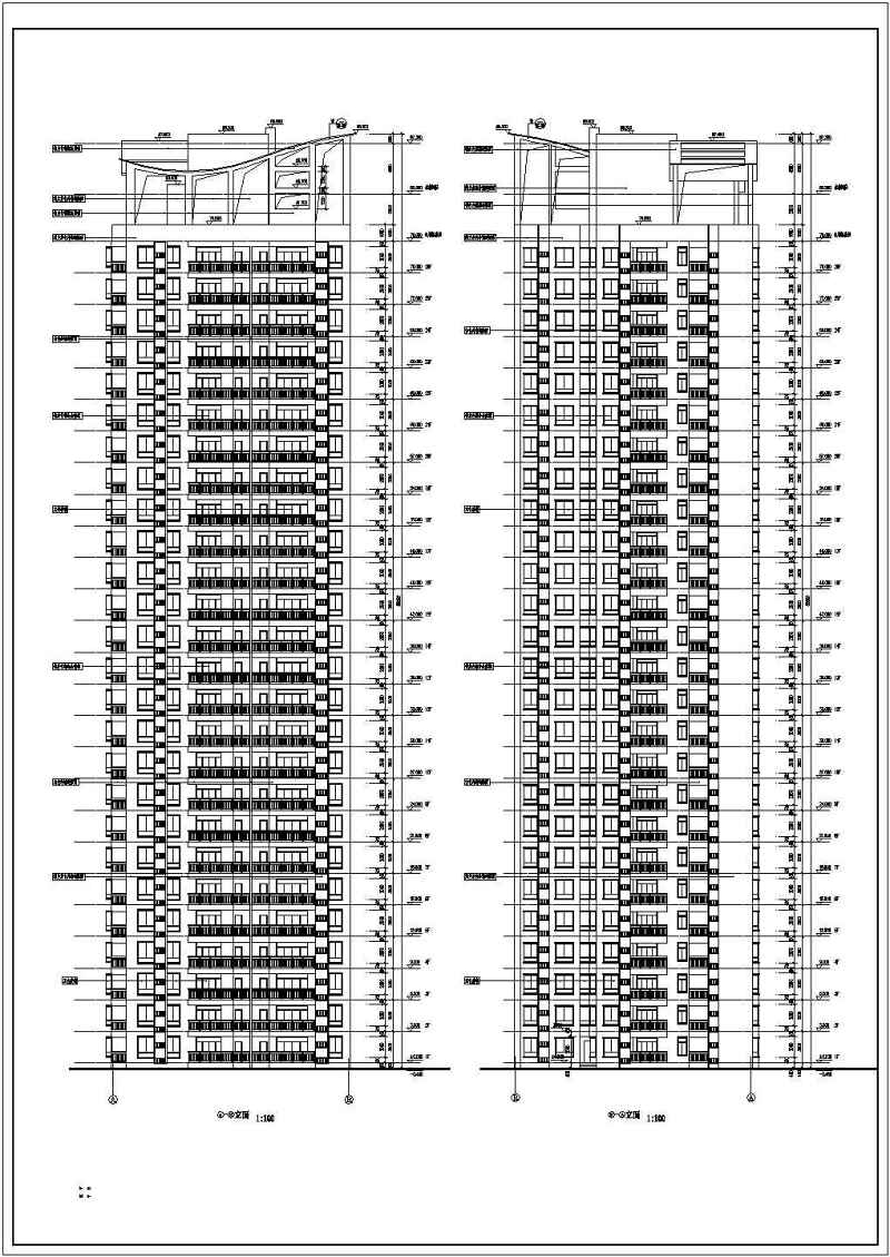 某高层住宅<a href=https://www.yitu.cn/su/8159.html target=_blank class=infotextkey>楼</a>全套建施图