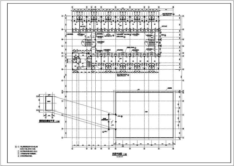 某<a href=https://www.yitu.cn/sketchup/xuexiao/index.html target=_blank class=infotextkey>学校</a>多层<a href=https://www.yitu.cn/su/7460.html target=_blank class=infotextkey>宿舍</a><a href=https://www.yitu.cn/su/8159.html target=_blank class=infotextkey>楼</a>施工<a href=https://www.yitu.cn/su/7590.html target=_blank class=infotextkey>设计</a>图