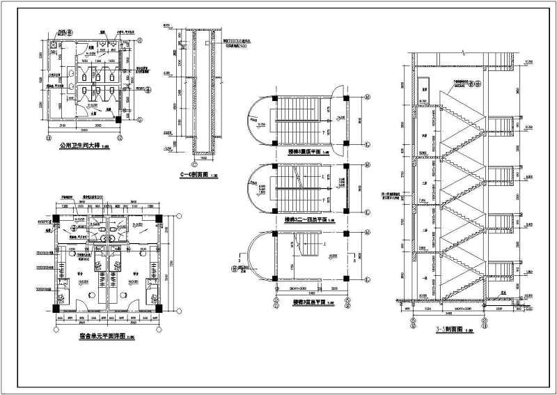 某<a href=https://www.yitu.cn/sketchup/xuexiao/index.html target=_blank class=infotextkey>学校</a>多层<a href=https://www.yitu.cn/su/7460.html target=_blank class=infotextkey>宿舍</a><a href=https://www.yitu.cn/su/8159.html target=_blank class=infotextkey>楼</a>施工<a href=https://www.yitu.cn/su/7590.html target=_blank class=infotextkey>设计</a>图