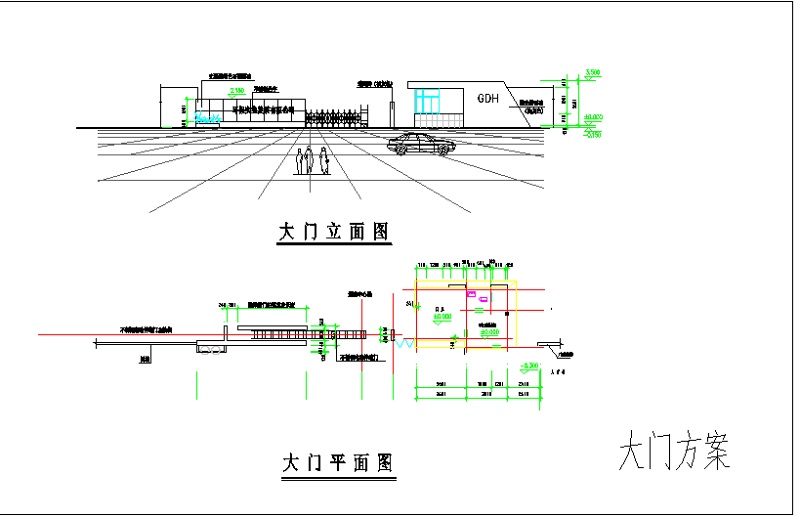 某<a href=https://www.yitu.cn/su/7987.html target=_blank class=infotextkey>小区</a>大门及围墙<a href=https://www.yitu.cn/su/7590.html target=_blank class=infotextkey>设计</a>图