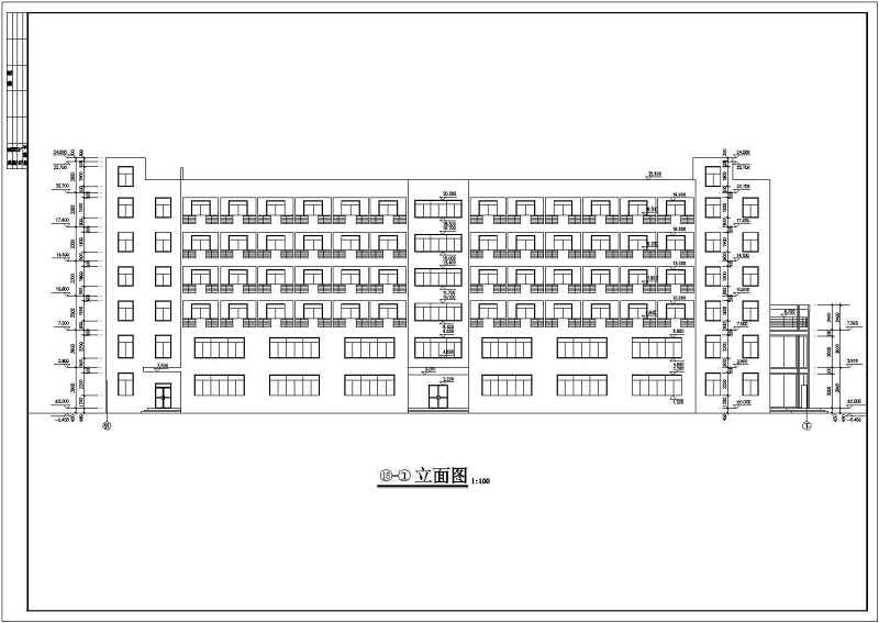 某大型<a href=https://www.yitu.cn/su/7460.html target=_blank class=infotextkey>宿舍</a><a href=https://www.yitu.cn/su/8159.html target=_blank class=infotextkey>楼</a>建筑<a href=https://www.yitu.cn/su/7590.html target=_blank class=infotextkey>设计</a>图