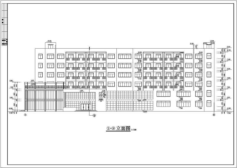 某大型<a href=https://www.yitu.cn/su/7460.html target=_blank class=infotextkey>宿舍</a><a href=https://www.yitu.cn/su/8159.html target=_blank class=infotextkey>楼</a>建筑<a href=https://www.yitu.cn/su/7590.html target=_blank class=infotextkey>设计</a>图