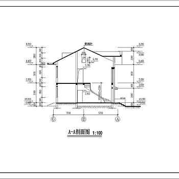 同升山庄C区B标准型别墅全套建施图