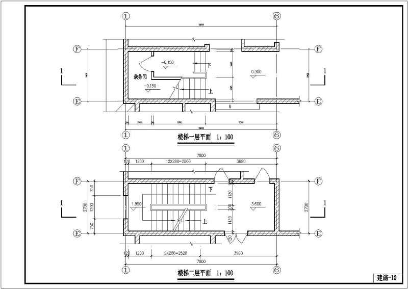 某三层坡屋面<a href=https://www.yitu.cn/su/7989.html target=_blank class=infotextkey>小型</a>别墅建筑施工图