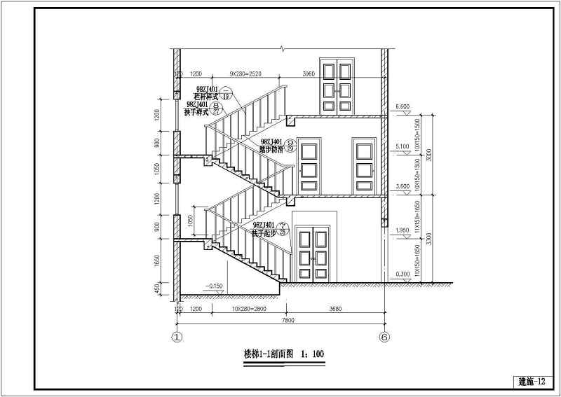 某三层坡屋面<a href=https://www.yitu.cn/su/7989.html target=_blank class=infotextkey>小型</a>别墅建筑施工图