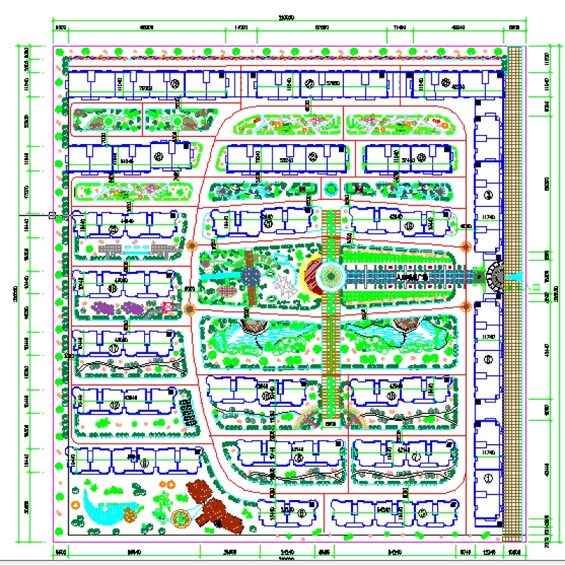 住宅<a href=https://www.yitu.cn/su/7130.html target=_blank class=infotextkey><a href=https://www.yitu.cn/su/7987.html target=_blank class=infotextkey>小区</a>规划</a>图