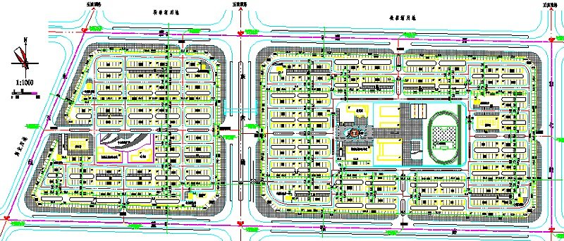 安置小区总体规划总平面图