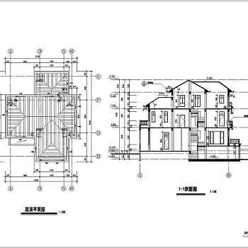 某独栋私家别墅全套建筑结构施工图