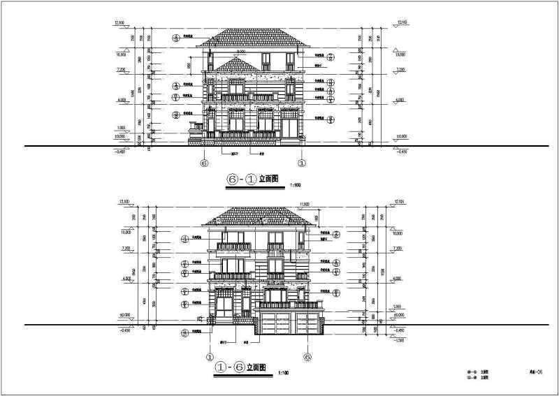 某独栋私家别墅全套建筑结构施工图