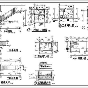 某欧式别墅建筑结构施工图