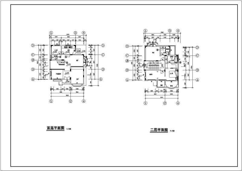 某私家别墅全套建筑结构施工图