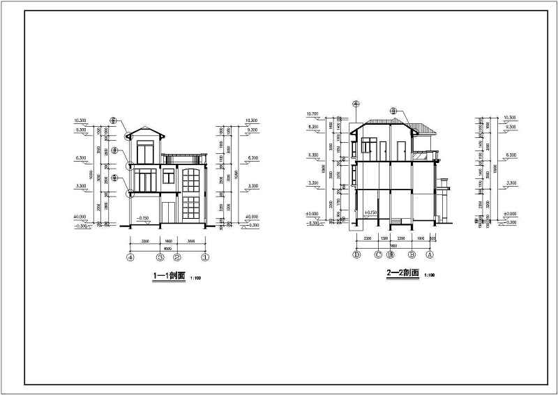 某私家别墅全套建筑结构施工图