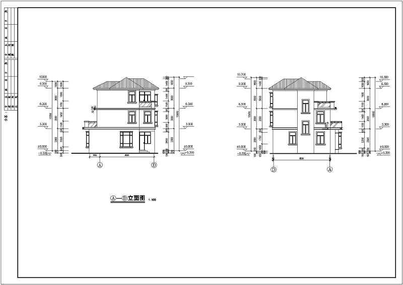 某私家别墅全套建筑结构施工图