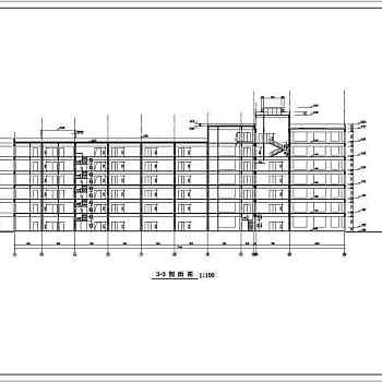 某地七层框架结构学校办公楼建筑设计施工图纸