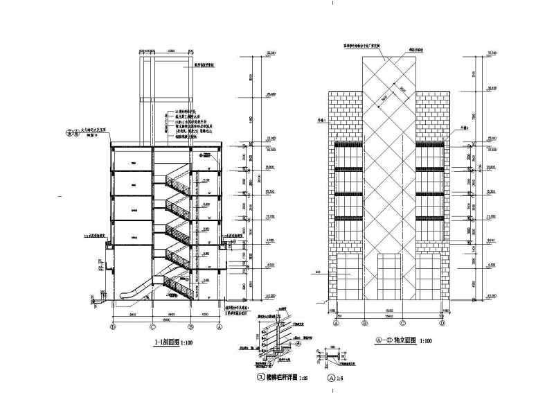 某商业街塔<a href=https://www.yitu.cn/su/8159.html target=_blank class=infotextkey>楼</a>建筑施工<a href=https://www.yitu.cn/su/7590.html target=_blank class=infotextkey>设计</a>CAD图