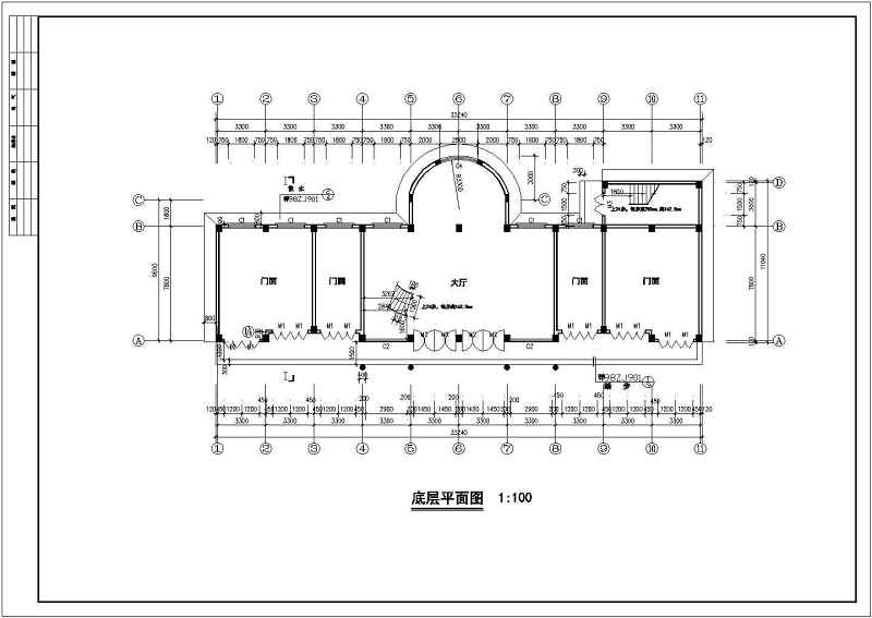 多层服务<a href=https://www.yitu.cn/su/8081.html target=_blank class=infotextkey>办公<a href=https://www.yitu.cn/su/8159.html target=_blank class=infotextkey>楼</a></a>建筑<a href=https://www.yitu.cn/su/7590.html target=_blank class=infotextkey>设计</a>施工图