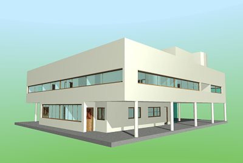 萨夫伊别墅模型的CAD及效果图