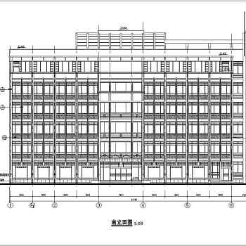 某工商局六层框剪结构办公楼建筑设计施工图