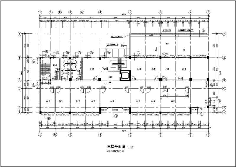 某工商局六层框剪结构<a href=https://www.yitu.cn/su/8081.html target=_blank class=infotextkey>办公<a href=https://www.yitu.cn/su/8159.html target=_blank class=infotextkey>楼</a></a>建筑<a href=https://www.yitu.cn/su/7590.html target=_blank class=infotextkey>设计</a>施工图