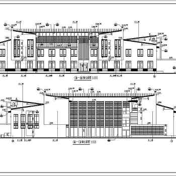 某派出所多层框架结构办公楼建筑设计施工图