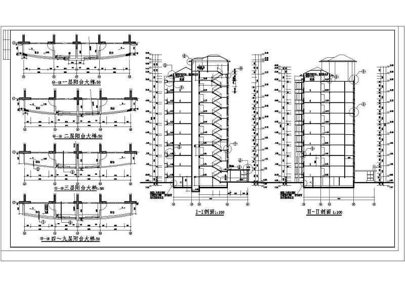 某短肢剪力墙结构小高层住宅<a href=https://www.yitu.cn/su/8159.html target=_blank class=infotextkey>楼</a><a href=https://www.yitu.cn/su/7590.html target=_blank class=infotextkey>设计</a>cad全套建施图