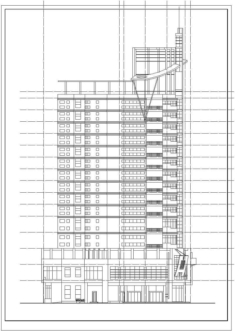 高层综合商业区<a href=https://www.yitu.cn/su/8081.html target=_blank class=infotextkey>办公<a href=https://www.yitu.cn/su/8159.html target=_blank class=infotextkey>楼</a></a>cad施工图