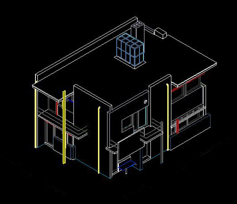 施罗德住宅CAD图纸及模型