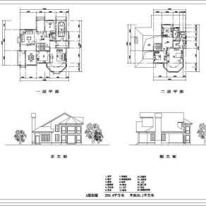 多种欧式别墅建筑设计cad方案图