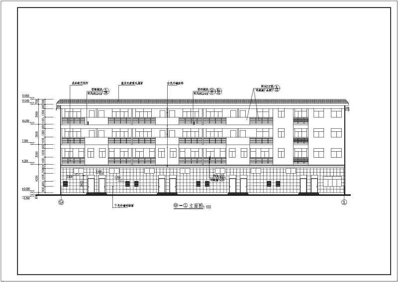 商铺建筑全套<a href=https://www.yitu.cn/su/7590.html target=_blank class=infotextkey>设计</a>CAD施工图