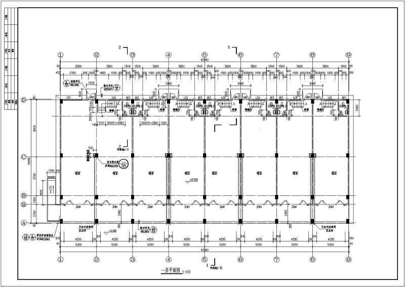 商铺建筑全套<a href=https://www.yitu.cn/su/7590.html target=_blank class=infotextkey>设计</a>CAD施工图