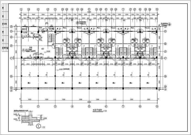 商铺建筑全套<a href=https://www.yitu.cn/su/7590.html target=_blank class=infotextkey>设计</a>CAD施工图